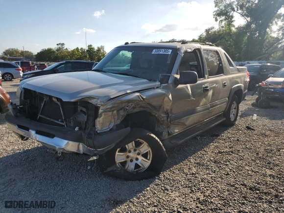 2003 Chevrolet Avalanche with VIN 3GNEK13T63G272779, listed as a Copart auction lot 50891385 with 0 mi miles and Salvage Title. Bid and sale history available at carsss.com. Image 1.