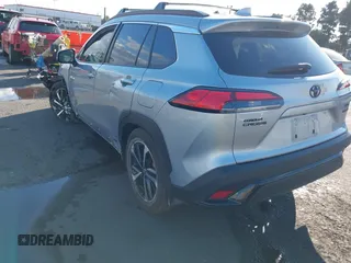 2023 Toyota Corolla Cross Hybrid S with VIN 7MUFBABG7PV003141, listed as a IAAI auction lot 41443111 with 16,297 mi miles and . Bid and sale history available at DreamBid. Image 3.