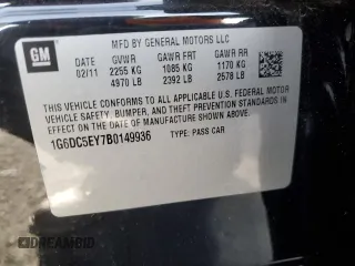 2011 Cadillac CTS with VIN 1G6DC5EY7B0149936, listed as a Copart auction lot 48894575 with Not Provided miles and Salvage Title. Bid and sale history available at DreamBid. Image 12.