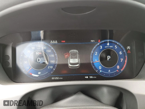 2019 Jaguar F-Pace SVR with VIN SADCZ2EEXKA608452, listed as a Copart auction lot 69069534 with 51,252 mi miles and Salvage title. Bid and sale history available at DreamBid. Image 9.
