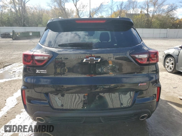 2025 Chevrolet TrailBlazer RS with VIN KL79MTSL4SB008157, listed as a Copart auction lot 76710954 with 2,028 mi miles and Salvage Title. Bid and sale history available at carsss.com. Image 6.