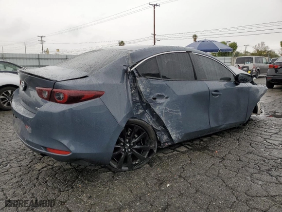 2022 Mazda Mazda3 Sedan Carbon Edition with VIN JM1BPACLXN1507599, listed as a Copart auction lot 48744595 with 24,455 mi miles and Salvage Title. Bid and sale history available at carsss.com. Image 3.