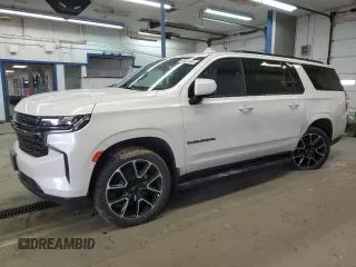 2022 Chevrolet Suburban RST with VIN 1GNSKEKD4NR341895, listed as a Copart auction lot 45866445 with 47,571 mi miles and Salvage title. Bid and sale history available at DreamBid. Image 1.