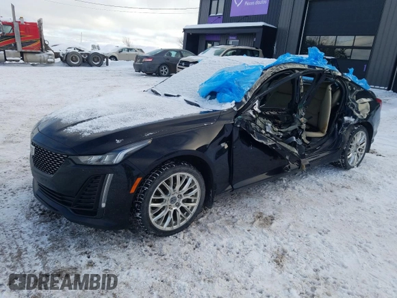 2022 Cadillac CT5 Premium Luxury z VIN 1G6DT5RK5N0135897, wystawiony jako Copart lot #82653464 z przebiegiem 71 654 mil mil oraz Szkoda całkowita • Salvage title. Historia ofert i sprzedaży dostępna na DreamBid. Obrazek 1.