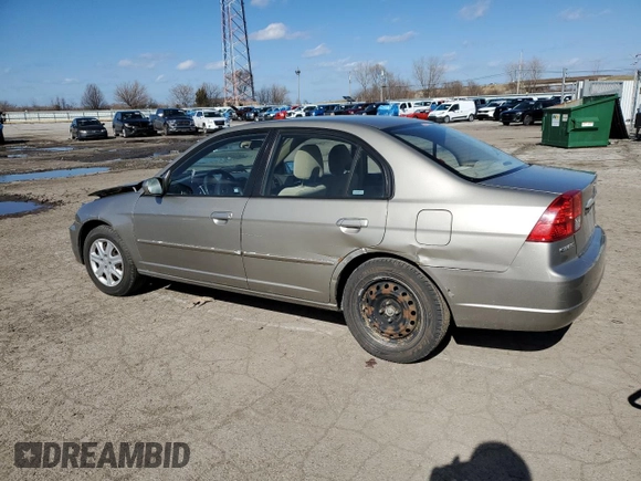 2003 Honda Civic EX with VIN 2HGES25783H618685, listed as a Copart auction lot 50200425 with 157,582 mi miles and Salvage Title. Bid and sale history available at DreamBid. Image 2.