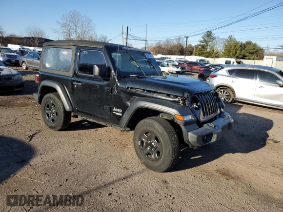 2021 Jeep Wrangler Sport S with VIN 1C4GJXANXMW638080, listed as a Copart auction lot 82543314 with 49,003 mi miles and Salvage Title. Bid and sale history available at DreamBid. Image 4.