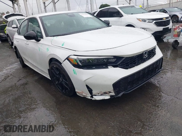 2025 Honda Civic Sport with VIN 2HGFE2F50SH516112, listed as a IAAI auction lot 41578183 with 8,138 mi miles and . Bid and sale history available at DreamBid. Image 1.