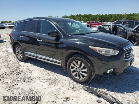 2014 Infiniti QX60 with VIN 5N1AL0MM6EC510069, listed as a Copart auction lot 53348075 with 132,356 mi miles and Salvage Title. Bid and sale history available at carsss.com. Image 4.