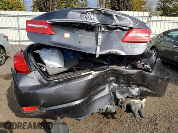 2014 Acura RLX Tech Pkg with VIN JH4KC1F54EC000323, listed as a Copart auction lot 72689144 with 0 mi miles and Salvage Title. Bid and sale history available at carsss.com. Image 6.