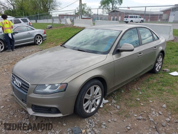 2009 Audi A4 2.0T Prem with VIN WAULF78K29A132594, listed as a IAAI auction lot 42068937 with 102,507 mi miles. Bid and sale history available at carsss.com. Image 2.