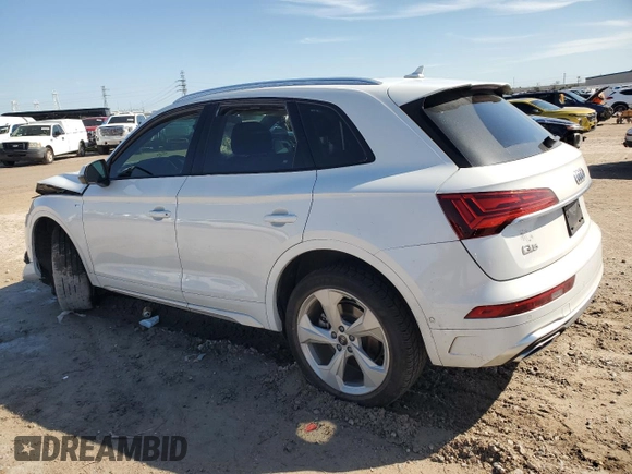 2023 Audi Q5 S line Prestige with VIN WA1FAAFY7P2171072, listed as a Copart auction lot 47127515 with 21,832 mi miles and Salvage Title. Bid and sale history available at carsss.com. Image 2.