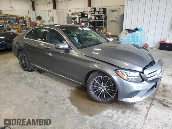 2021 Mercedes-Benz C 300 with VIN W1KWF8EB8MR605571, listed as a Copart auction lot 55289805 with 41,529 mi miles and Salvage title. Bid and sale history available at DreamBid. Image 4.