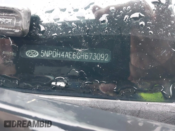 2016 Hyundai Elantra SE with VIN 5NPDH4AE6GH673092, listed as a IAAI auction lot 42377724 with 213,780 mi miles and . Bid and sale history available at DreamBid. Image 9.
