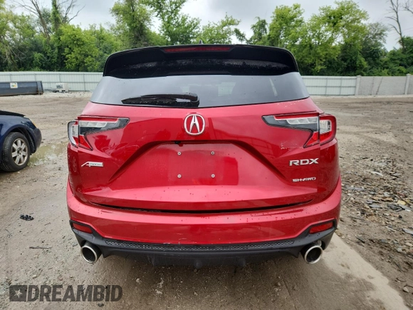 2021 Acura RDX w/A-Spec Package with VIN 5J8TC2H69ML012162, listed as a Copart auction lot 63760185 with Not provided miles and Salvage title. Bid and sale history available at DreamBid. Image 6.