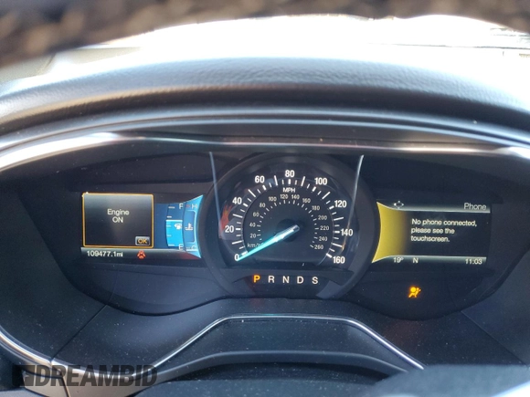 2017 Ford Fusion Sport with VIN 3FA6P0VPXHR331682, listed as a Copart auction lot 47174825 with 109,477 mi miles and Salvage Title. Bid and sale history available at carsss.com. Image 9.