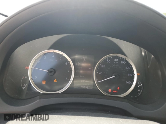 2014 Lexus IS 250 with VIN JTHBF1D28E5002256, listed as a Copart auction lot 62588225 with 59,898 mi miles and Salvage title. Bid and sale history available at DreamBid. Image 9.