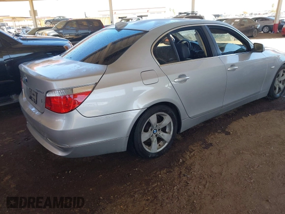 2006 BMW 5 Series 525i with VIN WBANE53586CK86180, listed as a IAAI auction lot 42034983 with 204,681 mi miles and . Bid and sale history available at DreamBid. Image 4.