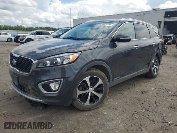 2018 Kia Sorento EX z VIN 5XYPHDA59JG400921, wystawiony jako Copart lot #56430855 z przebiegiem 151 075 mil mil oraz Szkoda całkowita • Salvage title. Historia ofert i sprzedaży dostępna na DreamBid. Obrazek 1.