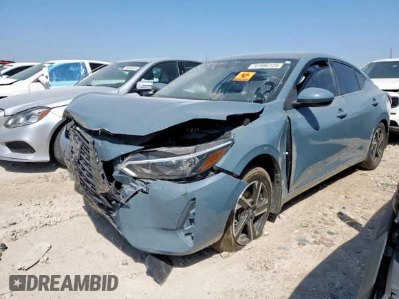 2024 Nissan Sentra SV with VIN 3N1AB8CV1RY231516, listed as a Copart auction lot 51986125 with Not Provided miles and Salvage Title. Bid and sale history available at DreamBid. Image 1.