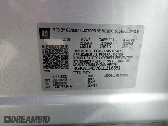 2020 GMC Terrain SLT с VIN 3GKALPEV6LL216651, выставлен на аукционе Copart как лот 56041875 с пробегом 28 704 миль миль и На запчасти • Non repairable. История ставок и продаж доступна на DreamBid. Изображение 14.