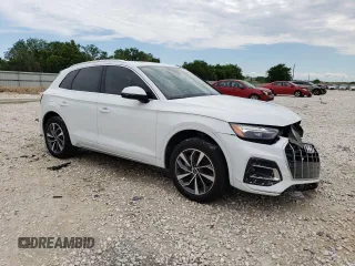 2021 Audi Q5 with VIN WA1AABFYXM2050645, listed as a Copart auction lot 53162383 with 23,012 mi miles and . Bid and sale history available at DreamBid. Image 4.