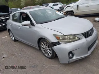 2012 Lexus CT with VIN JTHKD5BHXC2100529, listed as a IAAI auction lot 41805863 with Not Provided miles. Bid and sale history available at carsss.com. Image 1.