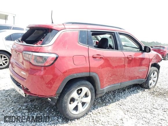 2018 Jeep Compass Latitude z VIN 3C4NJDBB6JT173390, wystawiony jako Copart lot #58591645 z przebiegiem 78 662 mil mil oraz Czysty tytuł • Clean title. Historia ofert i sprzedaży dostępna na DreamBid. Obrazek 3.