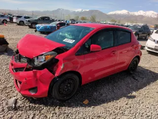 2014 Toyota Yaris L with VIN JTDKTUD36ED577725, listed as a Copart auction lot 52827275 with 161,152 mi miles and Salvage Title. Bid and sale history available at carsss.com. Image 1.