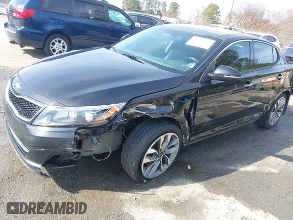 2015 Kia Optima SX Turbo with VIN 5XXGR4A67FG407786, listed as a IAAI auction lot 41606324 with 194,837 mi miles. Bid and sale history available at carsss.com. Image 2.