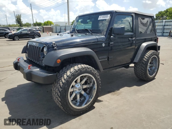 2014 Jeep Wrangler Sport with VIN 1C4AJWAG1EL200181, listed as a Copart auction lot 61165595 with 101,234 mi miles and Salvage title. Bid and sale history available at DreamBid. Image 1.