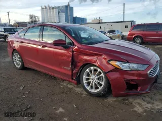 2019 Ford Fusion Hybrid SE with VIN 3FA6P0LU1KR187648, listed as a Copart auction lot 44356945 with 110,163 mi miles and Salvage Title. Bid and sale history available at carsss.com. Image 4.
