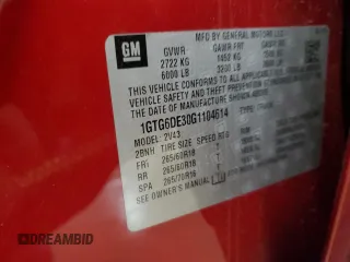 2016 GMC Canyon 4WD SLT with VIN 1GTG6DE30G1104614, listed as a Copart auction lot 50416425 with 147,777 mi miles and Salvage Title. Bid and sale history available at carsss.com. Image 12.