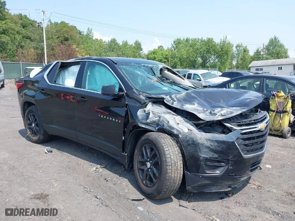 2018 Chevrolet Traverse LS with VIN 1GNERFKW2JJ165308, listed as a IAAI auction lot 40128843 with 93,619 mi miles. Bid and sale history available at carsss.com. Image 1.