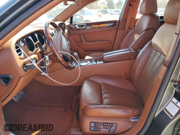 2006 Bentley Flying Spur with VIN SCBBR53W56C031363, listed as a Copart auction lot 50601335 with 66,109 mi miles and Salvage Title. Bid and sale history available at DreamBid. Image 7.