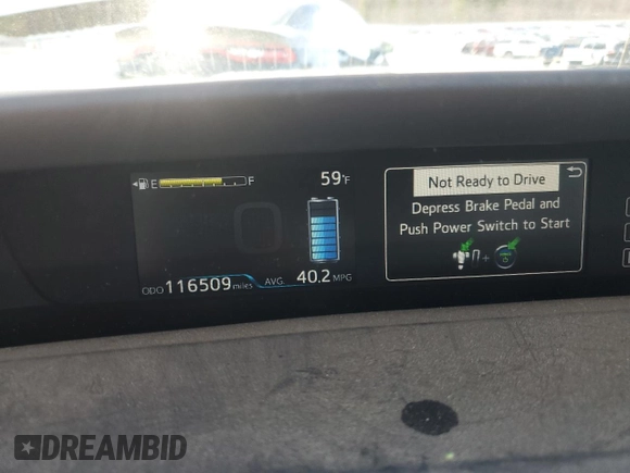 2016 Toyota Prius Two z VIN JTDKBRFU6G3005813, wystawiony jako Copart lot #49085555 z przebiegiem 116 509 mil mil oraz Szkoda całkowita • Salvage title. Historia ofert i sprzedaży dostępna na DreamBid. Obrazek 9.