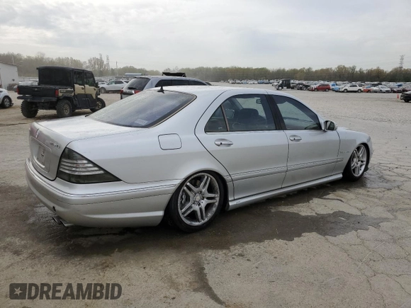 2005 Mercedes-Benz S 55 AMG with VIN WDBNG74J55A454080, listed as a Copart auction lot 50965305 with 139,677 mi miles and Salvage Title. Bid and sale history available at DreamBid. Image 3.