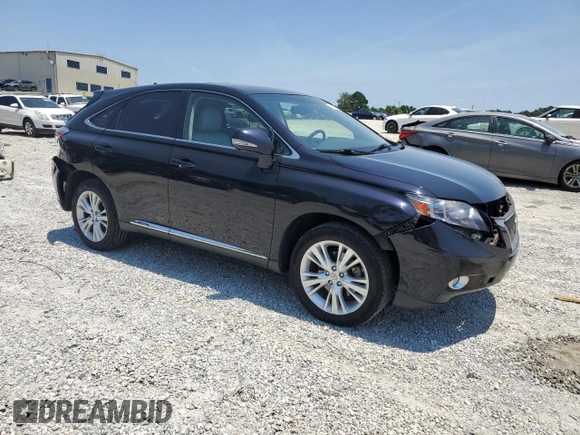 2011 Lexus RX 450h with VIN JTJZB1BA6B2004703, listed as a Copart auction lot 61730215 with 185,388 mi miles and Salvage title. Bid and sale history available at DreamBid. Image 4.