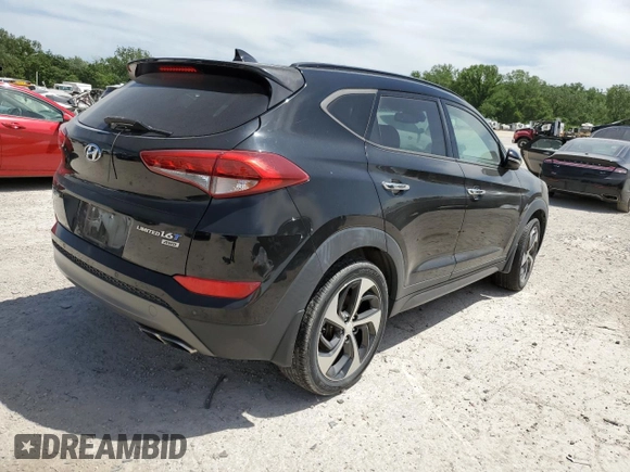 2016 Hyundai Tucson Limited z VIN KM8J3CA28GU205058, wystawiony jako Copart lot #57093735 z przebiegiem 85 238 mil mil oraz Czysty tytuł • Clean title. Historia ofert i sprzedaży dostępna na DreamBid. Obrazek 3.