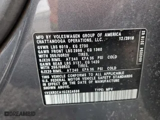 2019 Volkswagen Atlas 3.6L V6 SE w/Technology R-Line with VIN 1V2XR2CA1KC524598, listed as a Copart auction lot 85163674 with 124,944 mi miles and Salvage Title. Bid and sale history available at carsss.com. Image 15.
