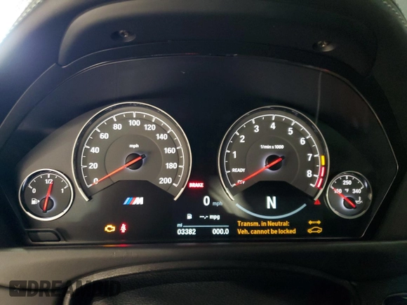 2016 BMW M4 with VIN WBS4S9C5XGK578945, listed as a Copart auction lot 73490334 with 3,382 mi miles and Salvage title. Bid and sale history available at DreamBid. Image 9.