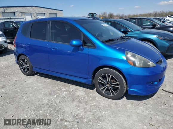 2007 Honda Fit Sport with VIN JHMGD37687S048728, listed as a Copart auction lot 50455905 with 118,340 mi miles and Salvage Title. Bid and sale history available at carsss.com. Image 4.
