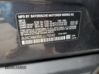 2020 BMW X5 xDrive40i with VIN 5UXCR6C0XLLL75042, listed as a Copart auction lot 70442352 with 31,604 mi miles. Bid and sale history available at carsss.com. Image 13.