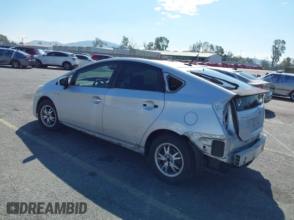 2011 Toyota Prius I with VIN JTDKN3DU3B0283148, listed as a IAAI auction lot 41745665 with 166,688 mi miles. Bid and sale history available at carsss.com. Image 3.