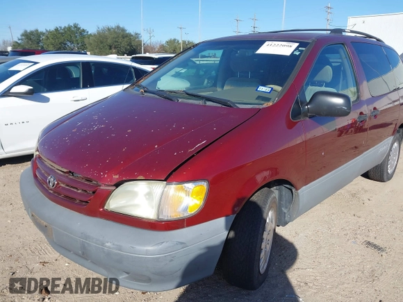 2002 Toyota Sienna CE with VIN 4T3ZF19C62U450159, listed as a IAAI auction lot 41222098 with 251,767 mi miles. Bid and sale history available at carsss.com. Image 6.
