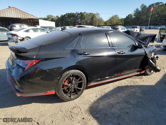 2024 Hyundai Elantra N with VIN KMHLW4DK3RU020856, listed as a Copart auction lot 76778994 with 2,611 mi miles and Salvage Title. Bid and sale history available at carsss.com. Image 3.