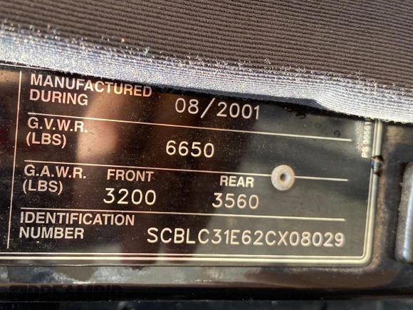 2002 Bentley Arnage with VIN SCBLC31E62CX08029, listed as a Copart auction lot 57389945 with 86,082 mi miles and Clean Title. Bid and sale history available at DreamBid. Image 10.
