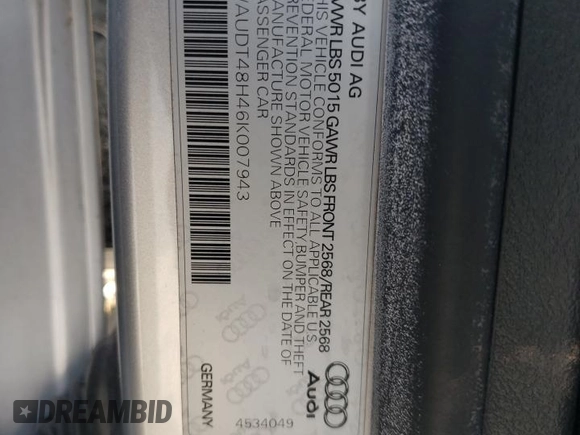 2006 Audi A4 3.0L with VIN WAUDT48H46K007943, listed as a Copart auction lot 70145914 with 63,743 mi miles and Salvage Title. Bid and sale history available at carsss.com. Image 12.