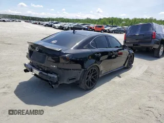 2008 Lexus IS F with VIN JTHBP262785004567, listed as a Copart auction lot 54550015 with 190,746 mi miles and Salvage Title. Bid and sale history available at carsss.com. Image 3.