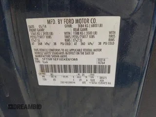 2014 Ford F-150 XL with VIN 1FTMF1EFXEKE61365, listed as a IAAI auction lot 40966472 with 174,372 mi miles and . Bid and sale history available at DreamBid. Image 9.