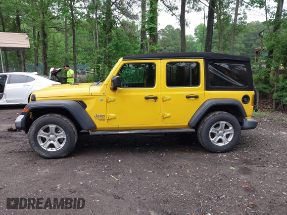 2019 Jeep Wrangler Unlimited Sport S z VIN 1C4HJXDNXKW565788, wystawiony jako IAAI lot #42265966 z przebiegiem 10 695 mil mil oraz . Historia ofert i sprzedaży dostępna na DreamBid. Obrazek 14.